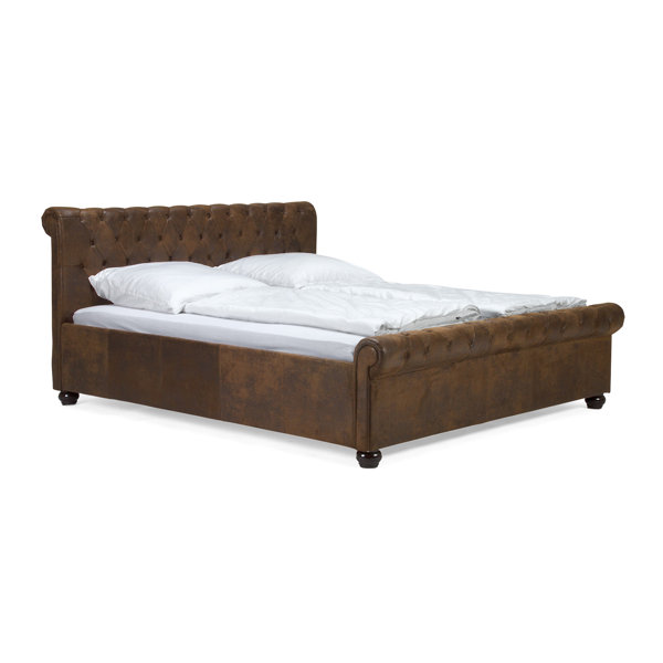 Massivum Schlittenbett Chesterfield, 180 x 200 cm | Wayfair.de